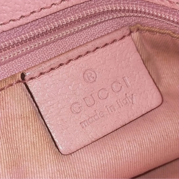 Gucci Tote Bag  Brown Canvas Pink Leather Trim - Picture 7 of 8